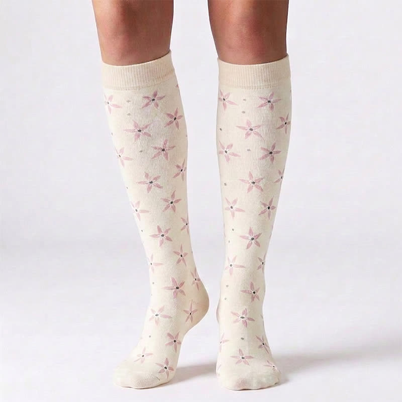 Plusock Flower Leaves Compression Socks(6 Pairs) - image 6