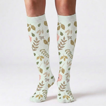 Plusock Flower Leaves Compression Socks(6 Pairs) - image 5