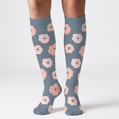 Plusock Flower Leaves Compression Socks(6 Pairs) - image 4