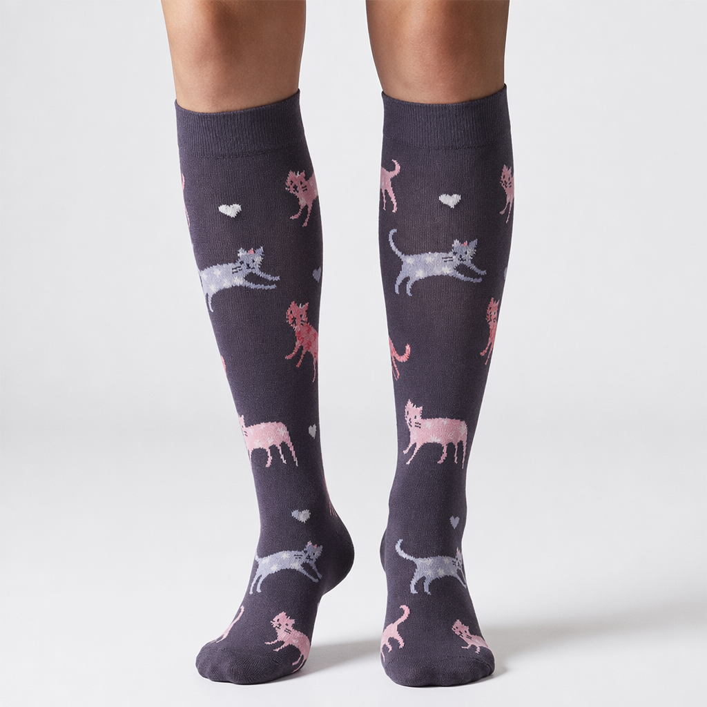 Plusock Cute Star Pattern Compression Socks(6 Pairs) - image 1
