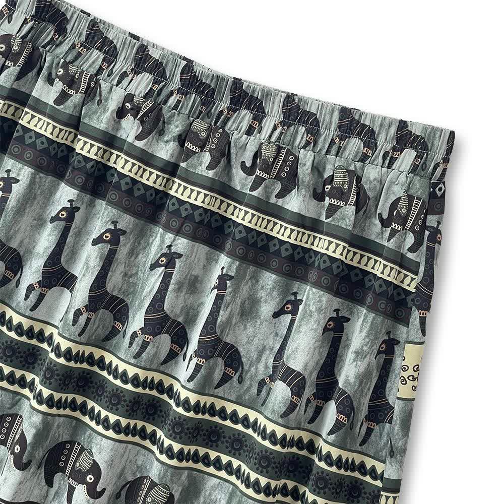 Plusock Plus Size Navy Top Animal Print Dress Set - image 3