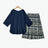 Plusock Plus Size Navy Top Animal Print Dress Set - 2Pcs Set - 6XL - image 0