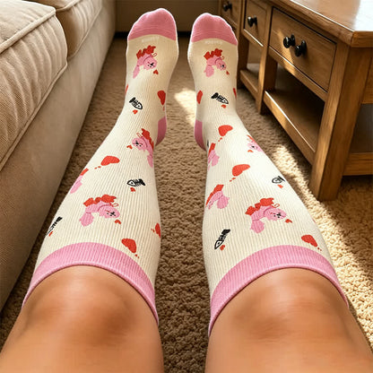 Plusock Plus Size Panda Cat Dog Print Compression Socks - image 3