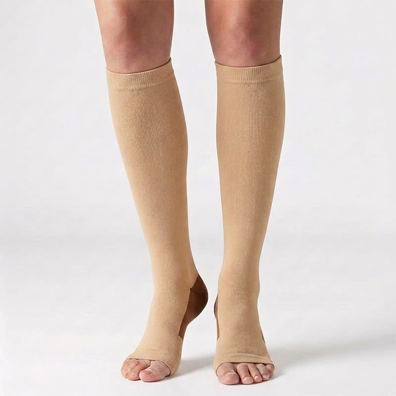 Plusock Classic Color Open Toe Compression Socks(5 Pairs) - image 4