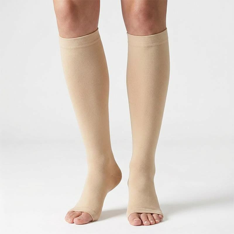 Plusock Classic Color Open Toe Compression Socks(5 Pairs) - image 2