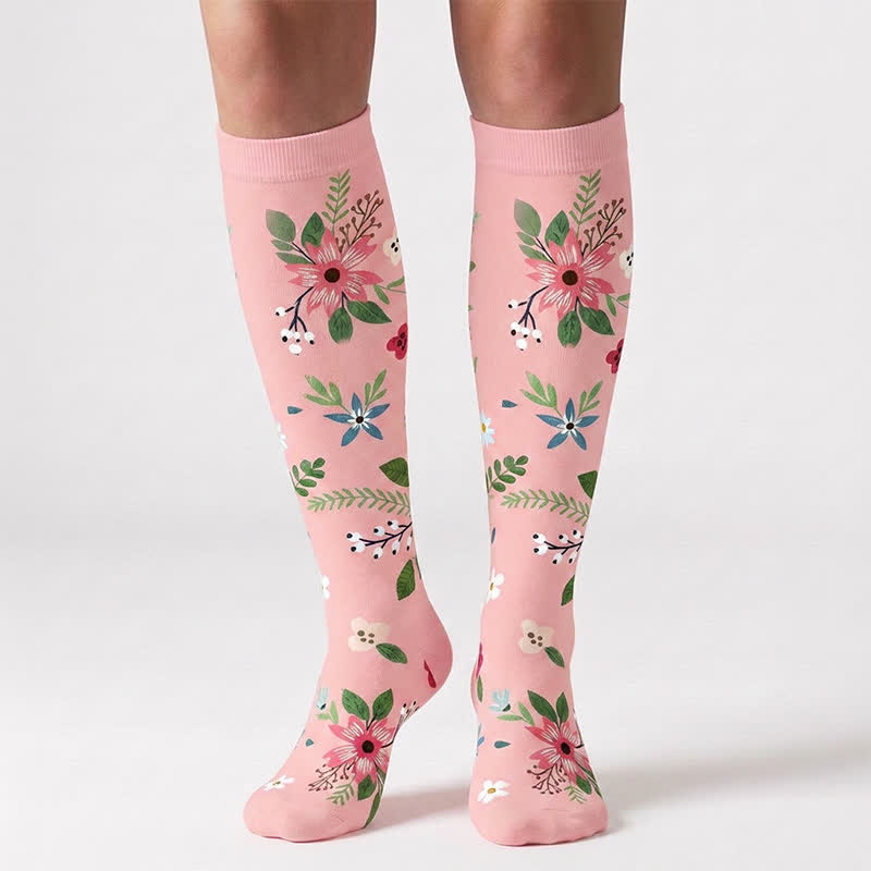 Plusock Blooming Flowers Series Compression Socks(6 Pairs) - image 6