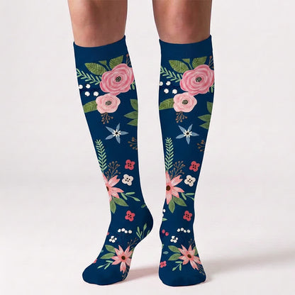 Plusock Blooming Flowers Series Compression Socks(6 Pairs) - image 1