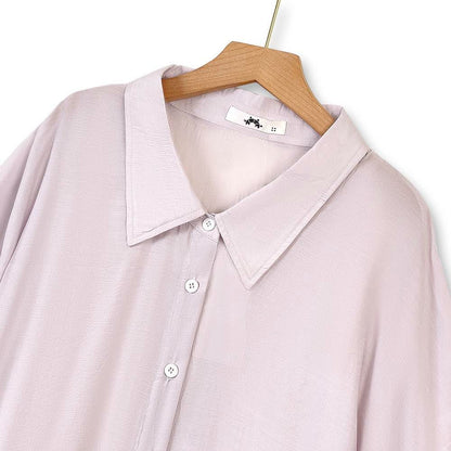 Plusock Plus Size Drape Shirt and Cami Dress Set - image 1