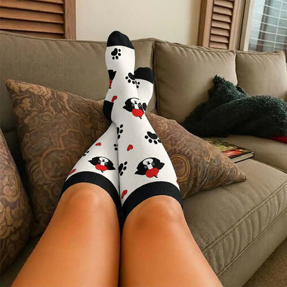 Plusock Plus Size Kitty Bloom Compression Socks - image 2