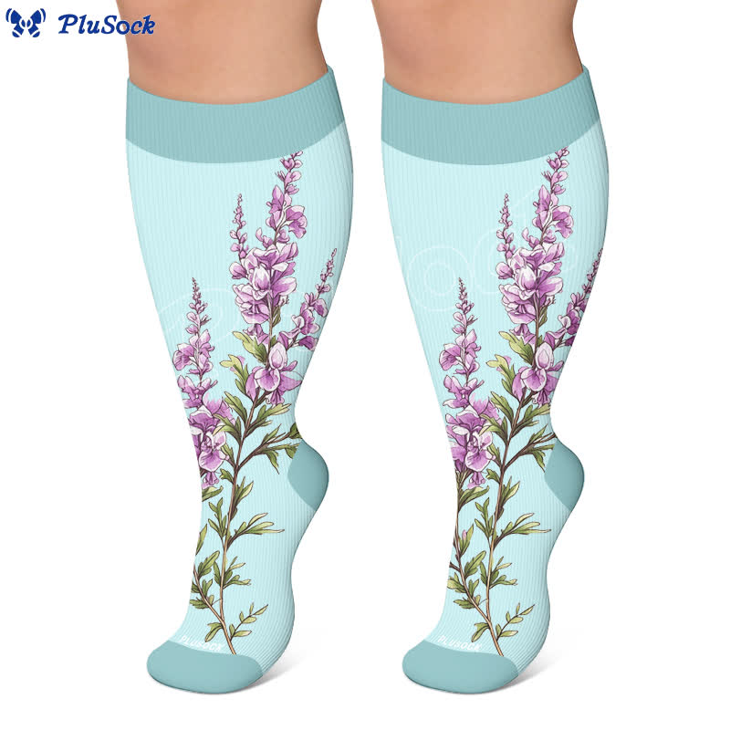 Plusock Plus Size Morning glory Compression Socks - image 6