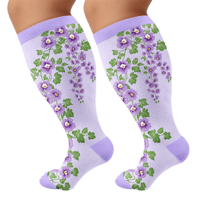 Plusock Plus Size Morning glory Compression Socks - image 8