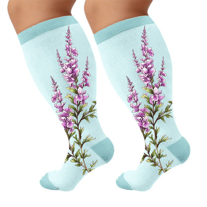 Plusock Plus Size Morning glory Compression Socks - image 10