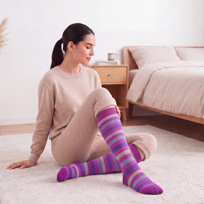 Plusock Striped Series Casual Compression Socks(6 Pairs) - image 6