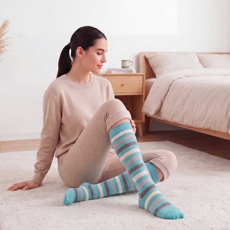 Plusock Striped Series Casual Compression Socks(6 Pairs) - image 5