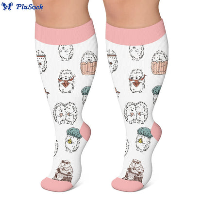 Plusock Plus Size Hedgehog Compression Socks - image 5