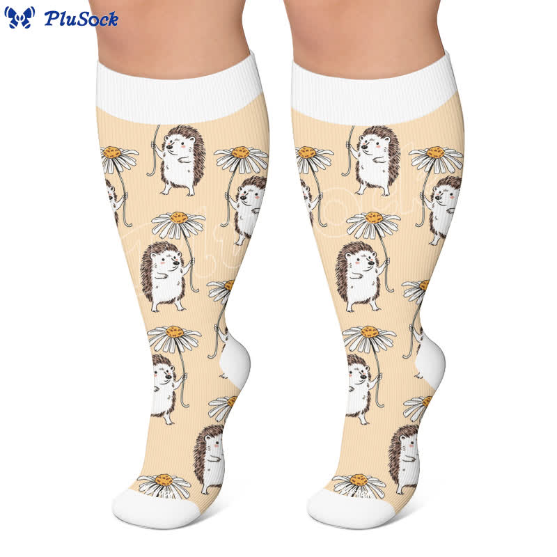Plusock Plus Size Hedgehog Compression Socks - image 4