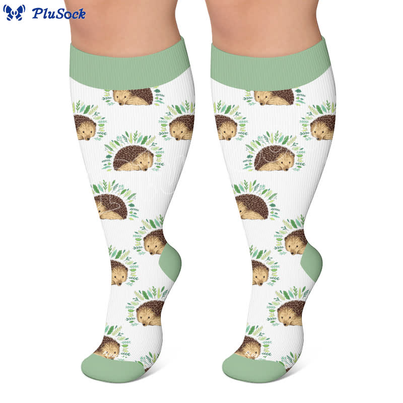 Plusock Plus Size Hedgehog Compression Socks - image 3