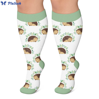 Plusock Plus Size Hedgehog Compression Socks - image 3