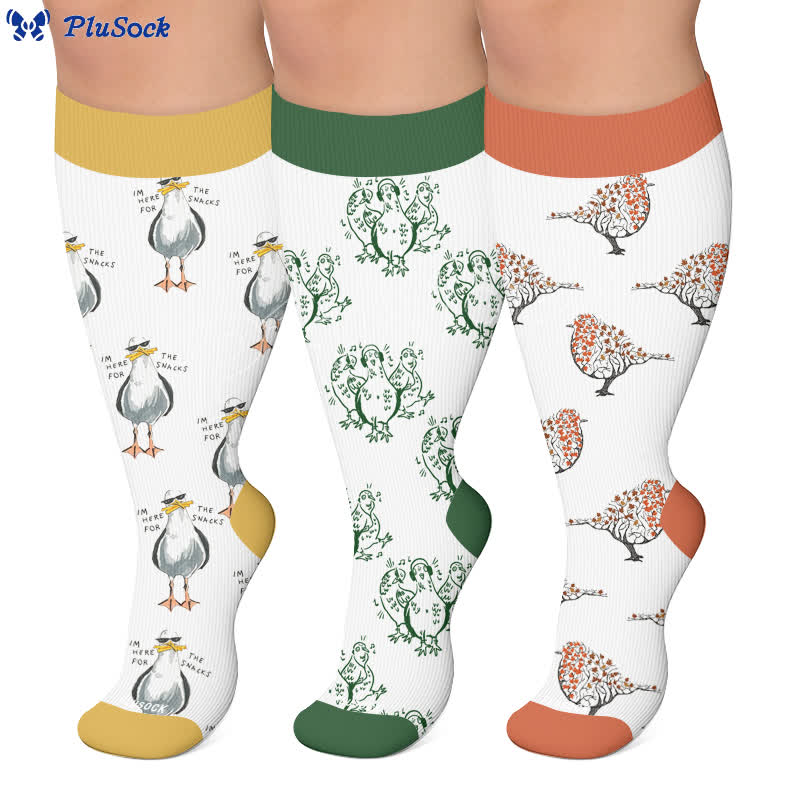 Plusock Plus Size Penguin Compression Socks - image 0
