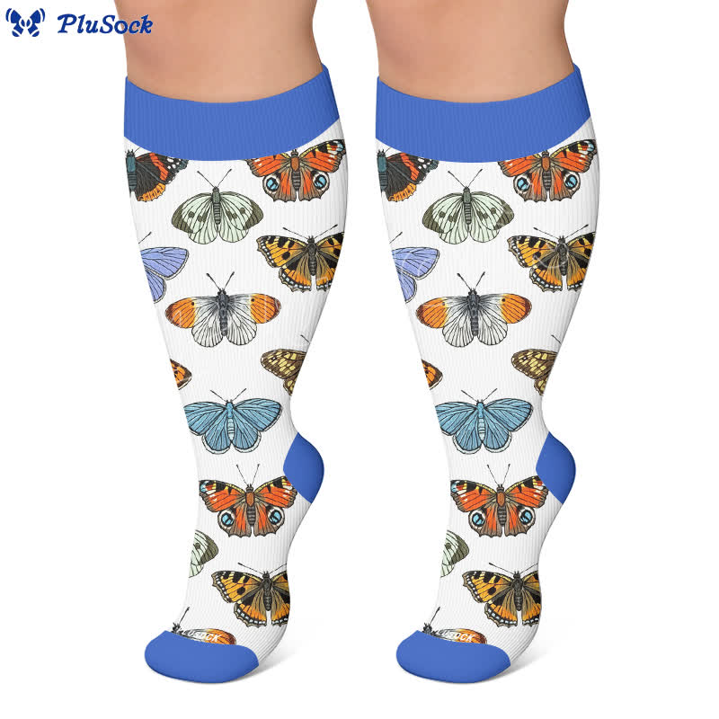 Plusock Plus Size Tulip Bloom Compression Socks - image 6