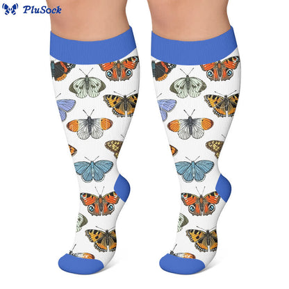 Plusock Plus Size Tulip Bloom Compression Socks - image 6