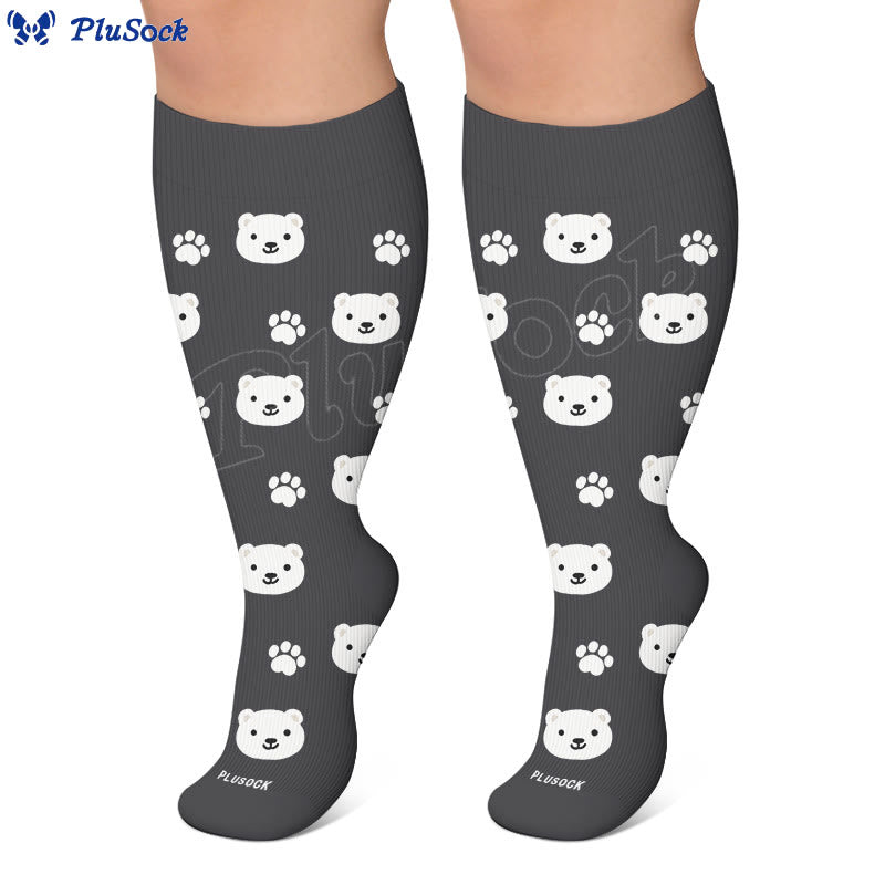 Plusock Plus Size Cute Bear Compression Socks - image 7