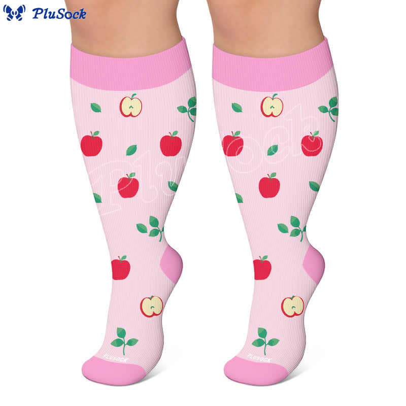 Plusock Plus Size Fruit Print Compression Socks - image 6