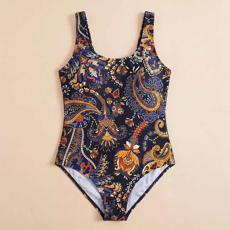 Plusock Vacation Wide Strap Tropical Floral One-Piece Swimsuit - image 8