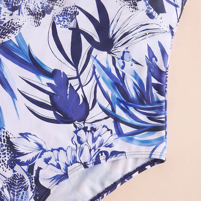 Plusock Vacation Wide Strap Tropical Floral One-Piece Swimsuit - image 5