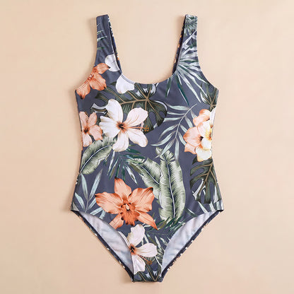 Plusock Vacation Wide Strap Tropical Floral One-Piece Swimsuit - image 9