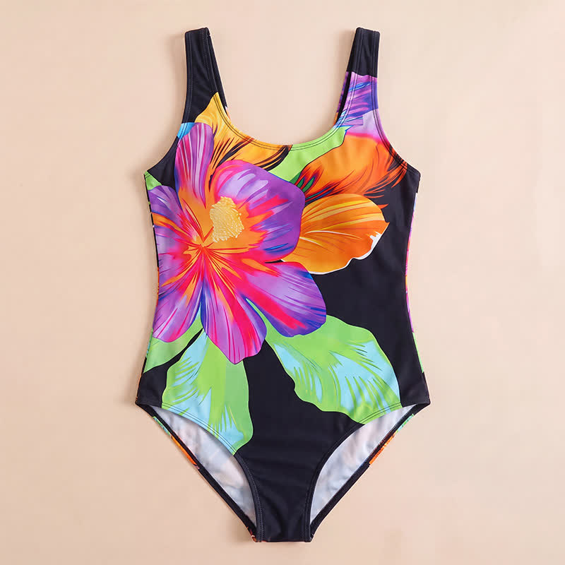 Plusock Scoop Wide Strap Floral Print One-Piece Swimsuit - image 10