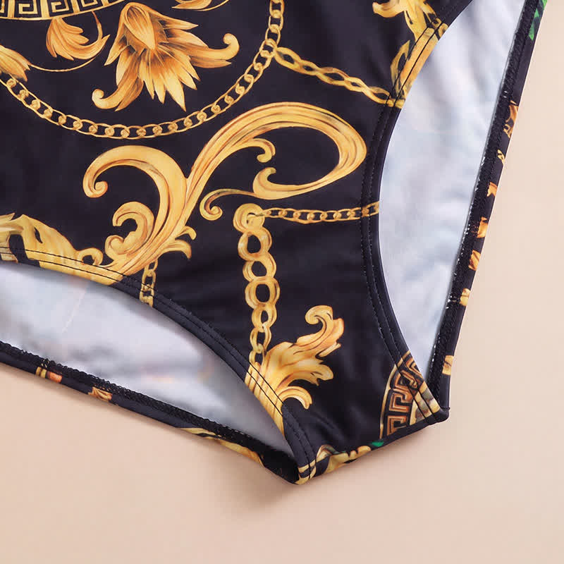 Plusock Scoop Wide Strap Floral Print One-Piece Swimsuit - image 5