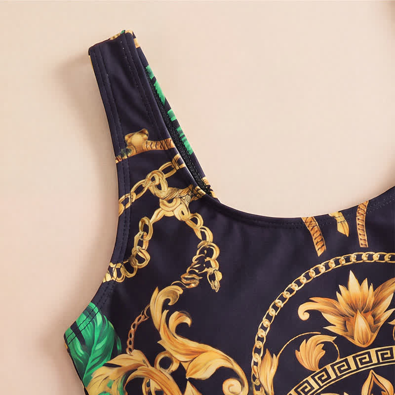 Plusock Scoop Wide Strap Floral Print One-Piece Swimsuit - image 4