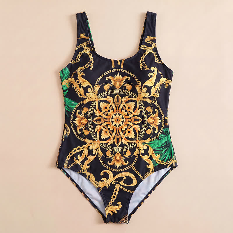 Plusock Scoop Wide Strap Floral Print One-Piece Swimsuit - image 7