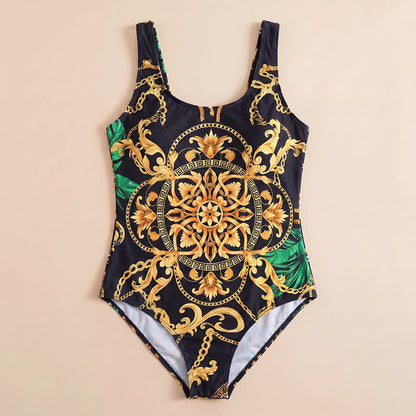 Plusock Scoop Wide Strap Floral Print One-Piece Swimsuit - image 7