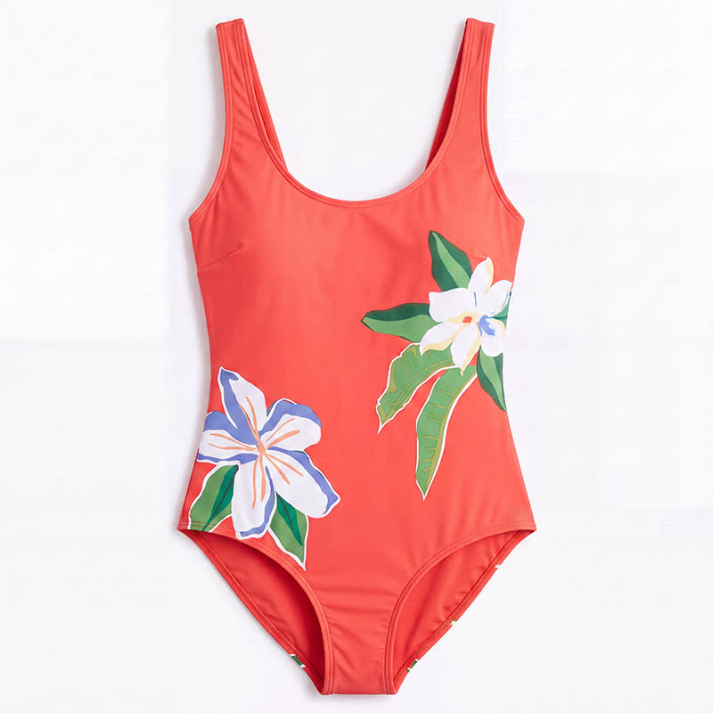Plusock Tropical Leopard Flower Cat Print One-Piece Swimsuit - image 18