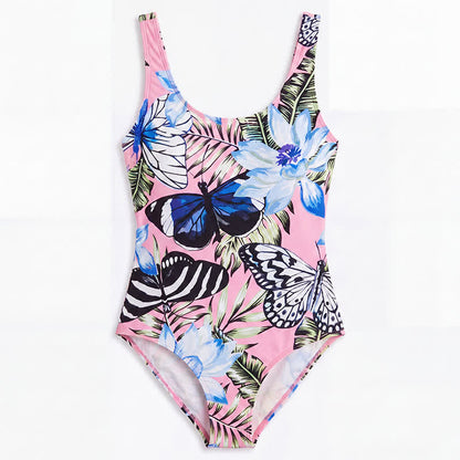 Plusock Tropical Leopard Flower Cat Print One-Piece Swimsuit - image 21