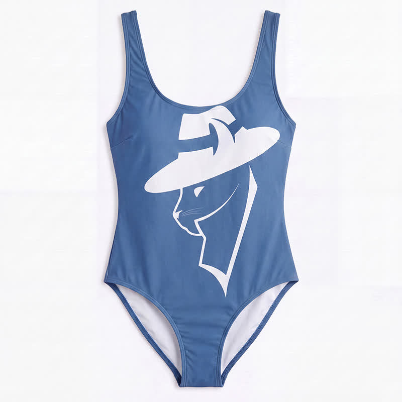 Plusock Tropical Leopard Flower Cat Print One-Piece Swimsuit - image 20