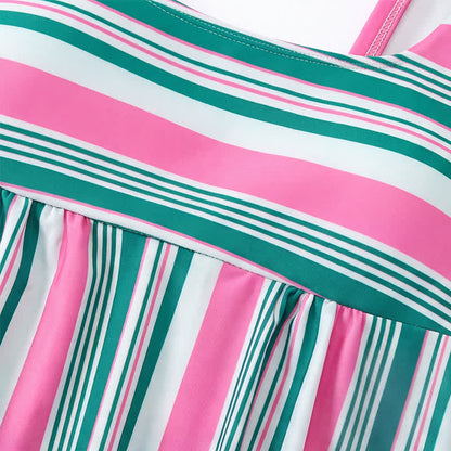 Plusock Tropical Floral Stripe Tankini Set - image 12