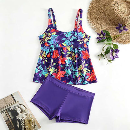 Plusock Tropical Floral Stripe Tankini Set - image 19