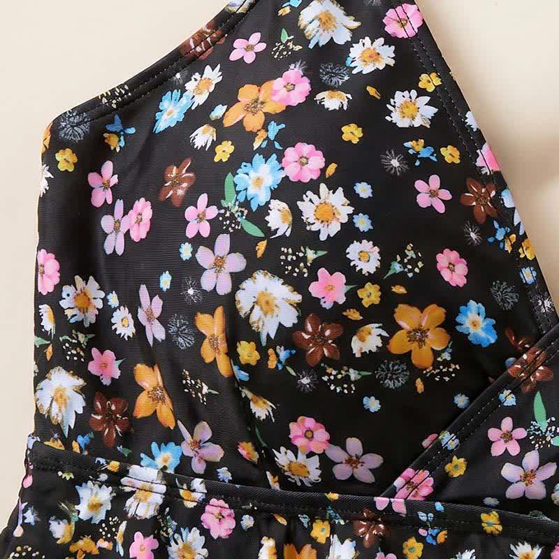 Plusock Black Floral Peplum Tankini Set - image 3
