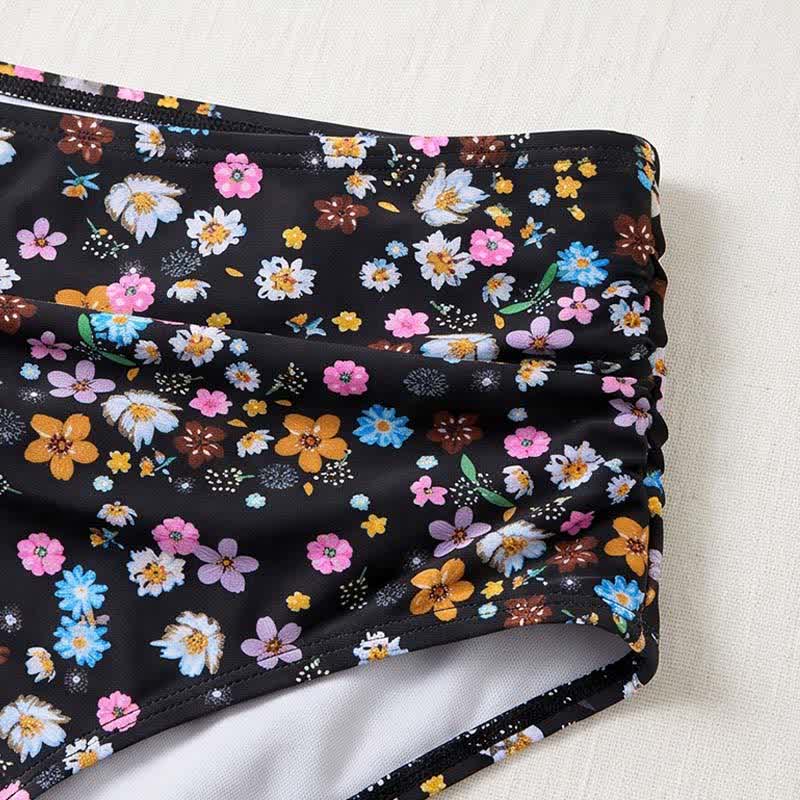 Plusock Black Floral Peplum Tankini Set - image 4