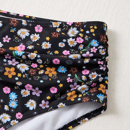 Plusock Black Floral Peplum Tankini Set - image 4
