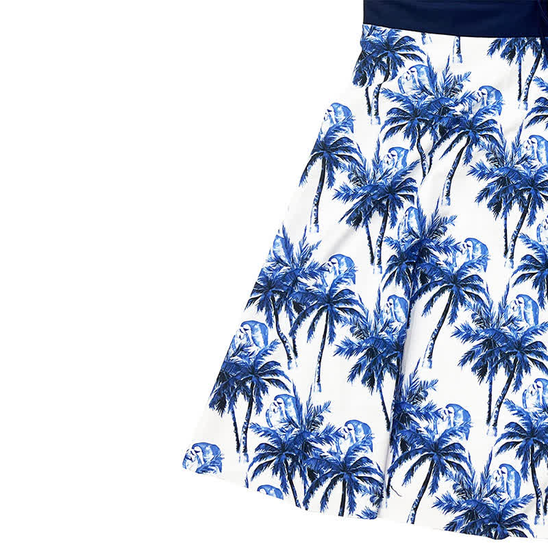 Plusock Tropical Palm Halter Swim Dress - image 4
