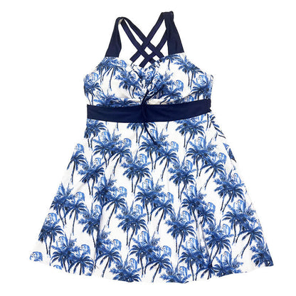Plusock Tropical Palm Halter Swim Dress - image 6