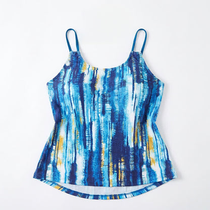 Plusock Blue Wave Stripe Scoop Neck Tankini Set - image 5