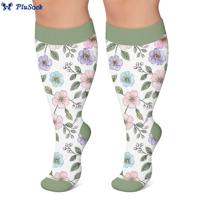Plusock Plus Size Floral Garden Compression Socks - image 7