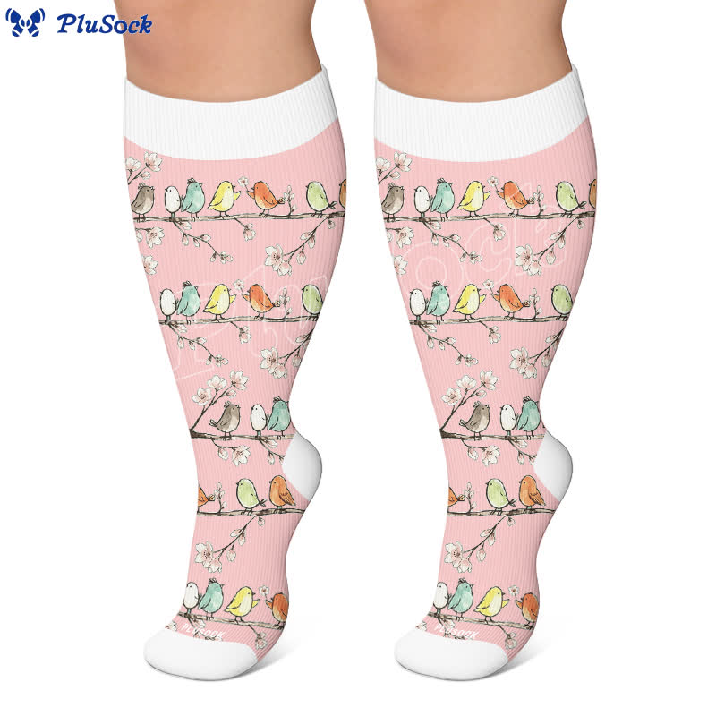 Plusock Plus Size Botanical Garden Compression Socks - image 6