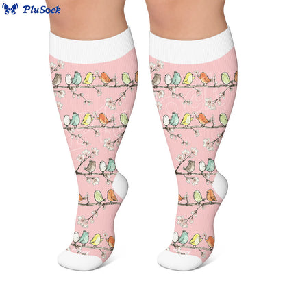 Plusock Plus Size Botanical Garden Compression Socks - image 6