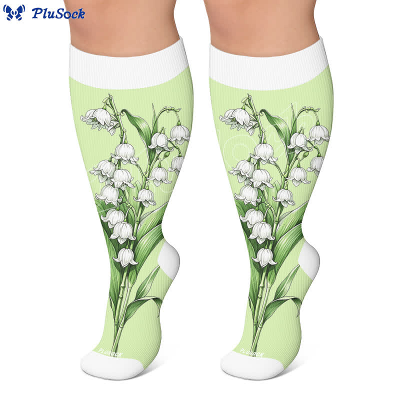 Plusock Plus Size Botanical Garden Compression Socks - image 7